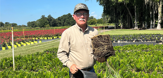 Pictured: Ted Gardner, General Manager of Hibernia Nursery, located in Webster, FL.