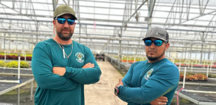 Left - Seth Marrero; Right - Eric Perez, Greenhouse Manager at Brad’s Bedding Plants